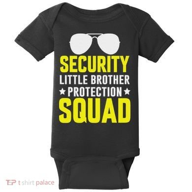 Security Little Brother Protection Squad Baby Bodysuit