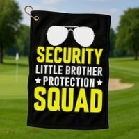 Security Little Brother Protection Squad Golf Towel thumb 1