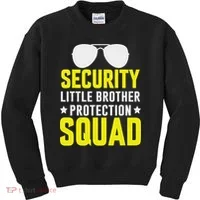 Security Little Brother Protection Squad Kids Sweatshirt thumb 0