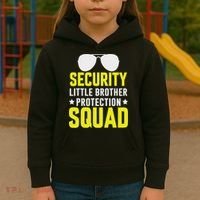 Security Little Brother Protection Squad Kids Hoodie thumb 3