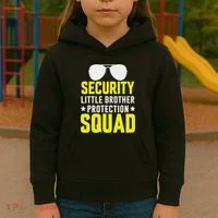 Security Little Brother Protection Squad Kids Hoodie thumb 3