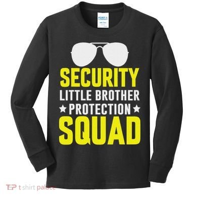 Security Little Brother Protection Squad Kids Long Sleeve Shirt