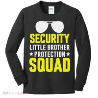 Security Little Brother Protection Squad Kids Long Sleeve Shirt thumb 0