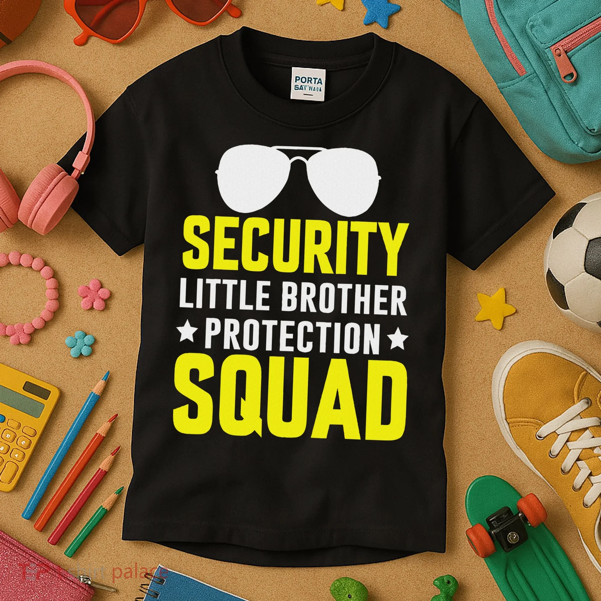 Security Little Brother Protection Squad Kids T-Shirt