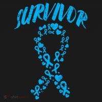 Survivor Light Blue Ribbon Prostate Cancer Awareness Meaningful Gift Ornament thumb 1