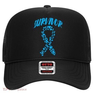 Survivor Light Blue Ribbon Prostate Cancer Awareness Meaningful Gift Hat