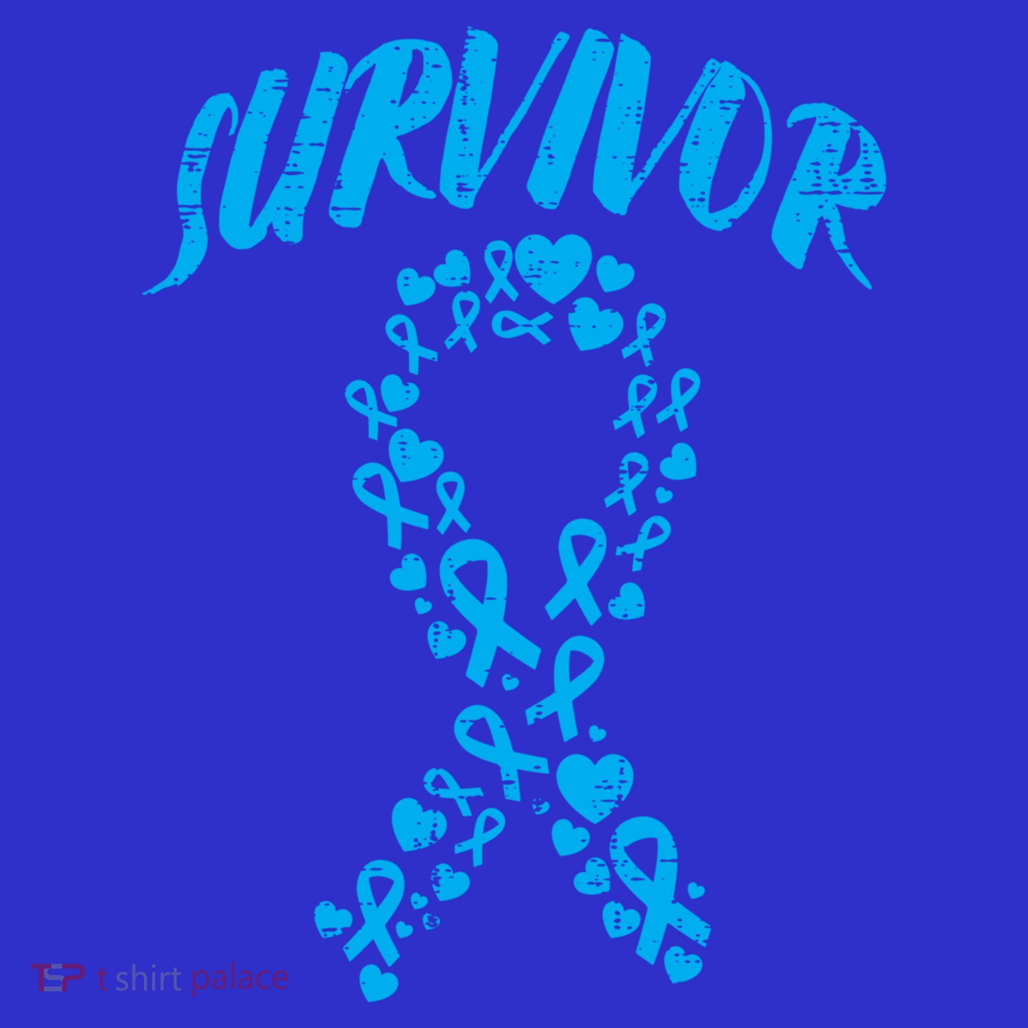Survivor Light Blue Ribbon Prostate Cancer Awareness Meaningful Gift Hoodie
