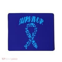 Survivor Light Blue Ribbon Prostate Cancer Awareness Meaningful Gift Mousepad thumb 0