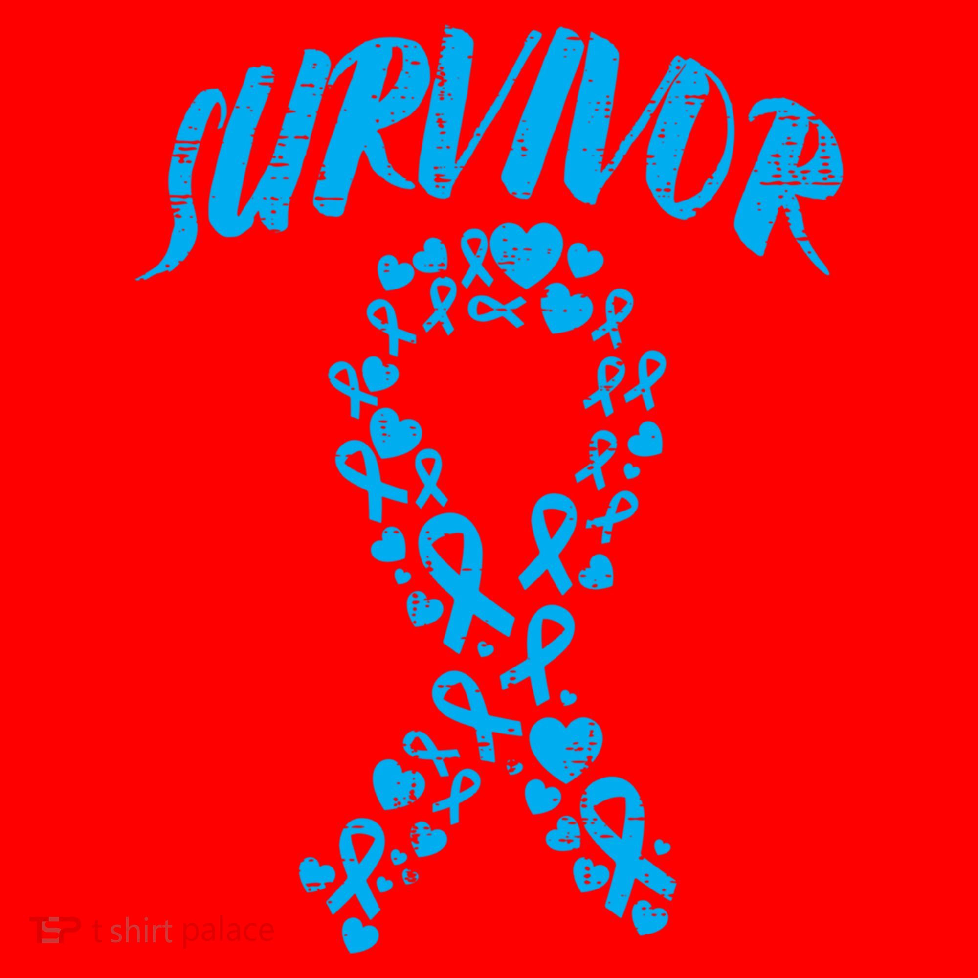 Survivor Light Blue Ribbon Prostate Cancer Awareness Meaningful Gift Santa Hat