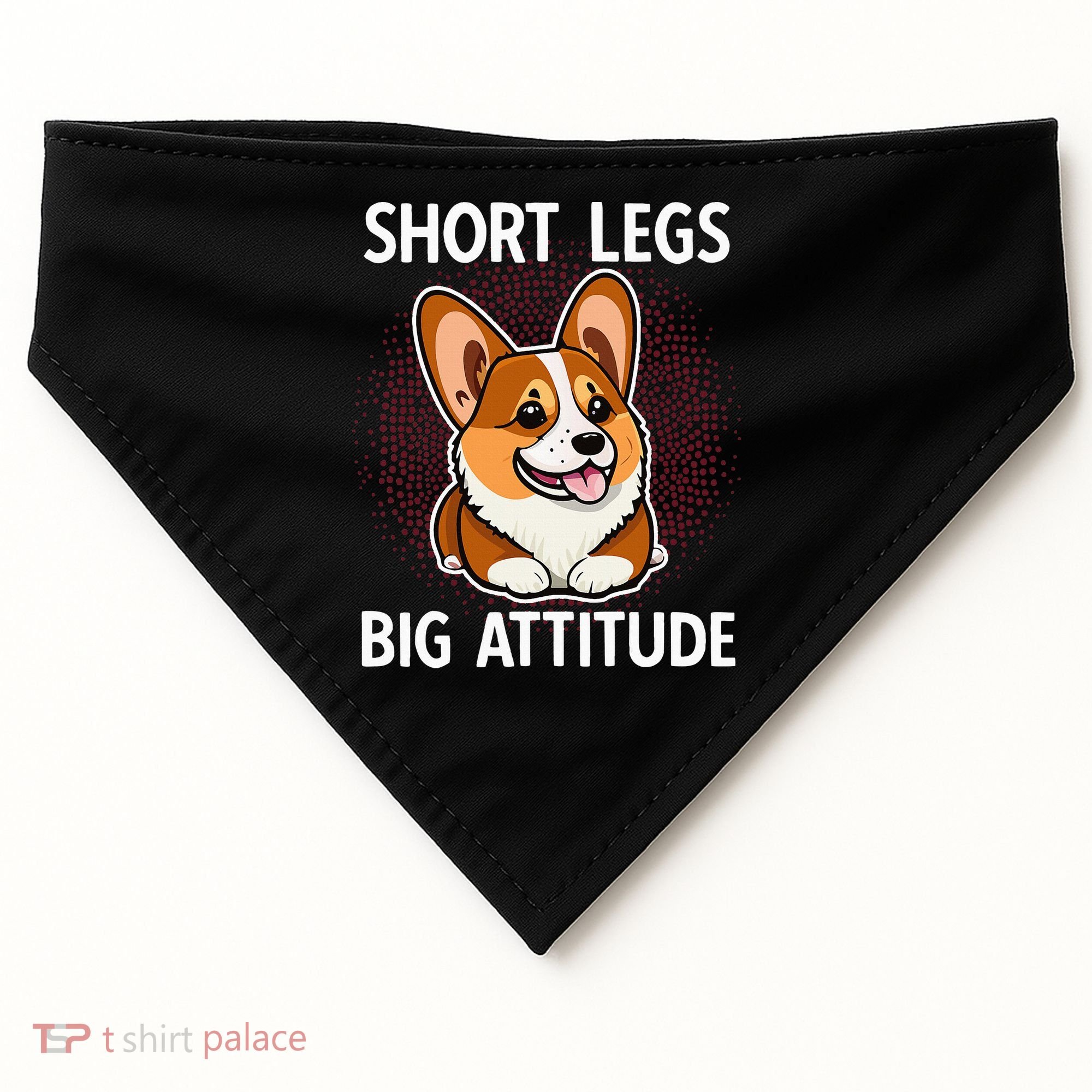 Short Legs Big Attitude Corgi USA-Made Doggie Bandana