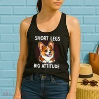 Short Legs Big Attitude Corgi Women's Tank Top thumb 2