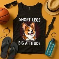 Short Legs Big Attitude Corgi Tank Top thumb 4
