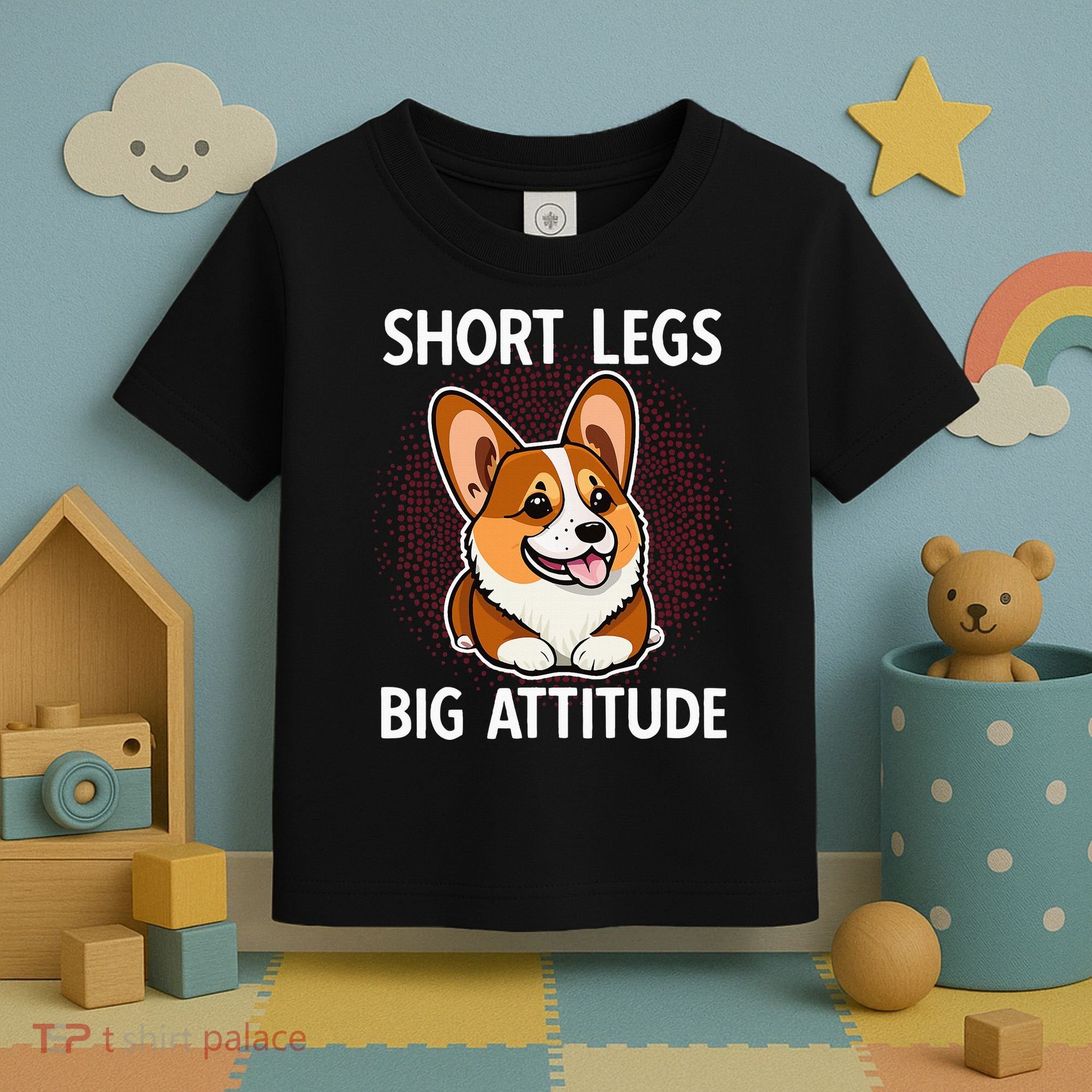 Short Legs Big Attitude Corgi Toddler T-Shirt