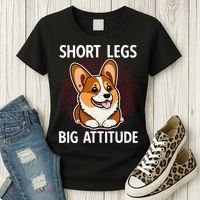 Short Legs Big Attitude Corgi Women's T-Shirt thumb 3