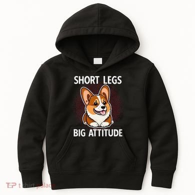 Short Legs Big Attitude Corgi Kids Hoodie
