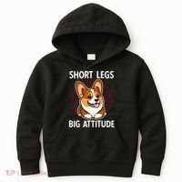 Short Legs Big Attitude Corgi Kids Hoodie thumb 0