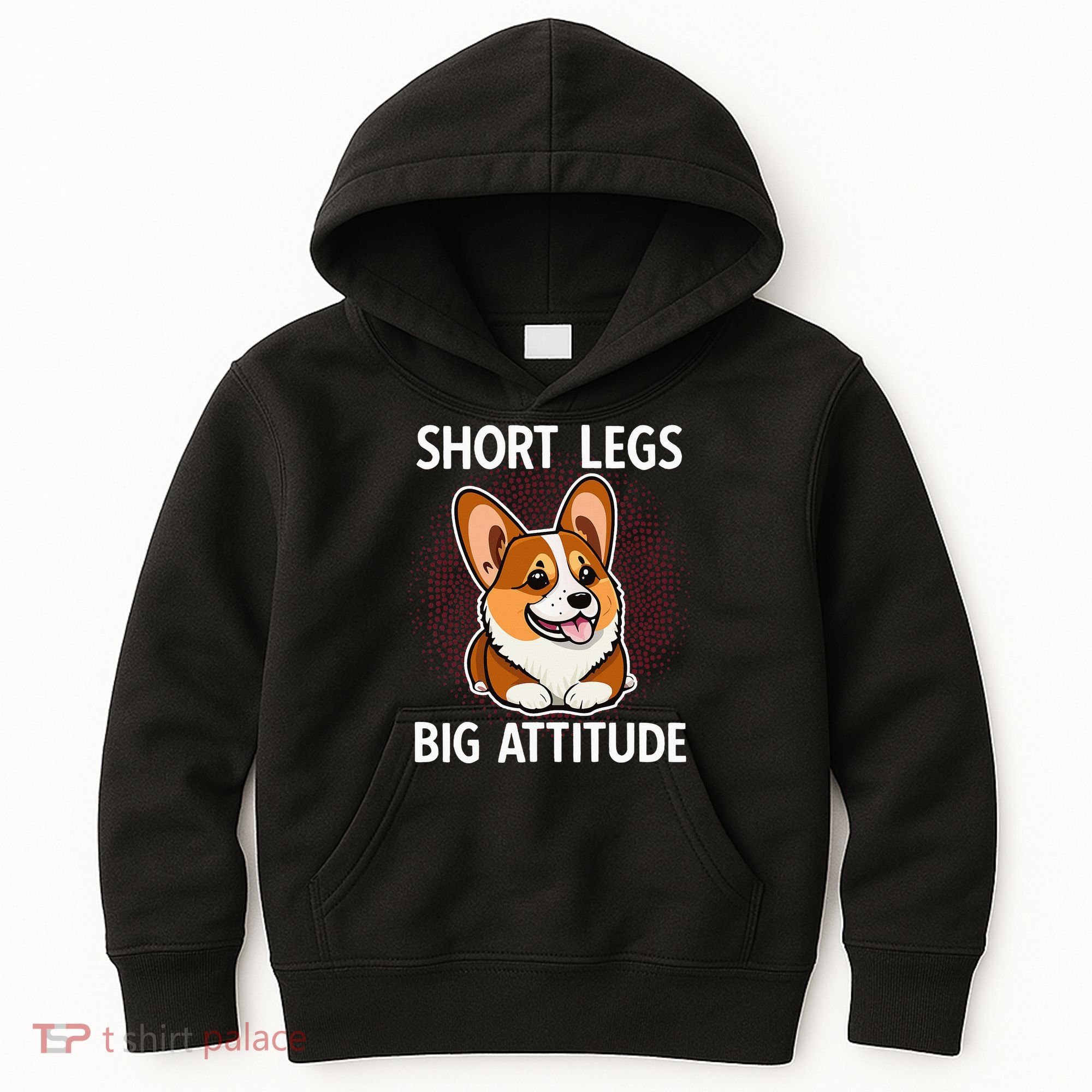 Short Legs Big Attitude Corgi Kids Hoodie
