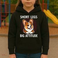 Short Legs Big Attitude Corgi Kids Hoodie thumb 3