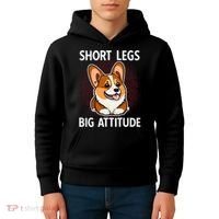 Short Legs Big Attitude Corgi Kids Hoodie thumb 4