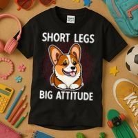 Short Legs Big Attitude Corgi Kids T-Shirt thumb 3