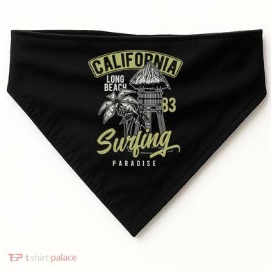 Surfing Long Beach California USA-Made Doggie Bandana