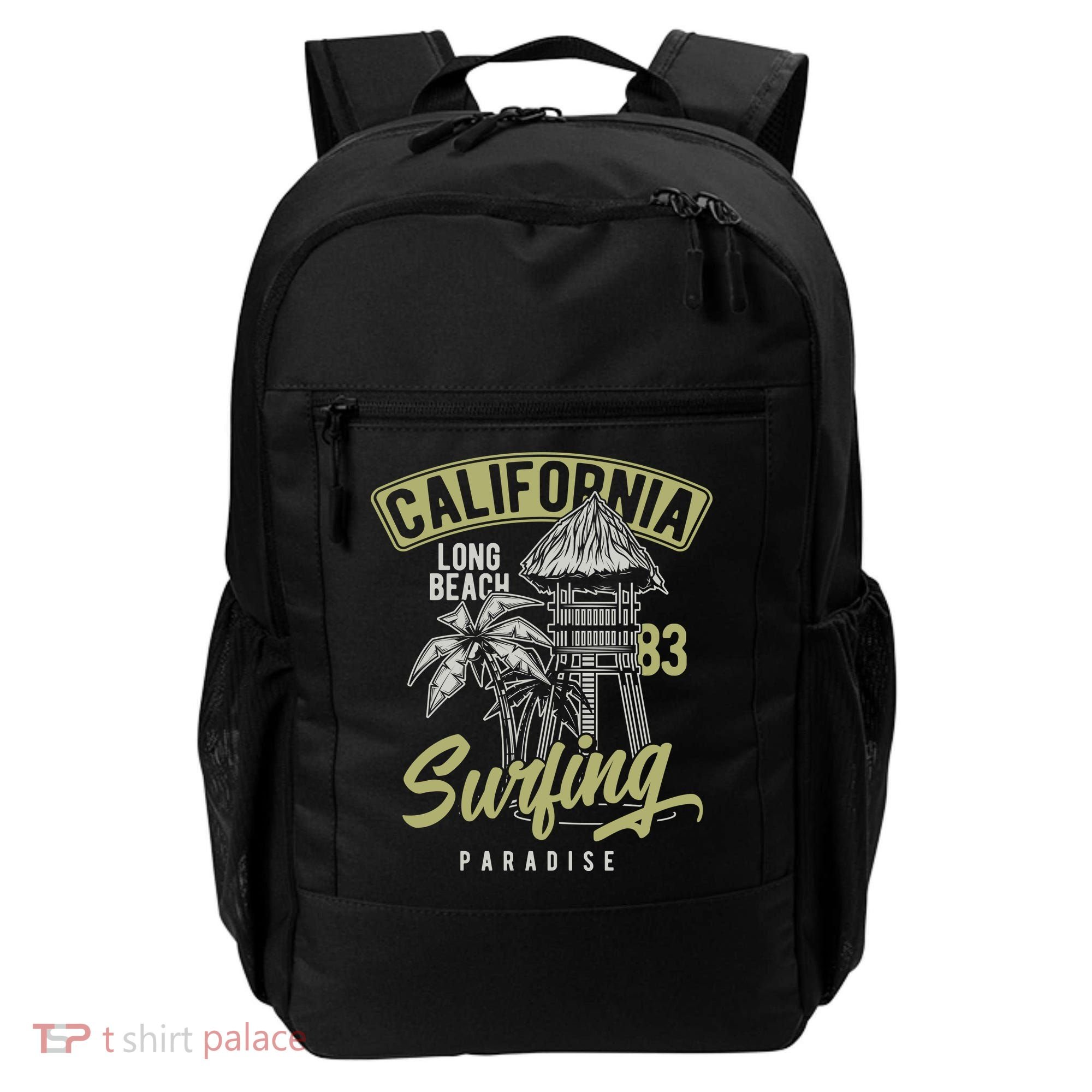 Surfing Long Beach California Backpack