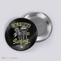 Surfing Long Beach California Button thumb 0