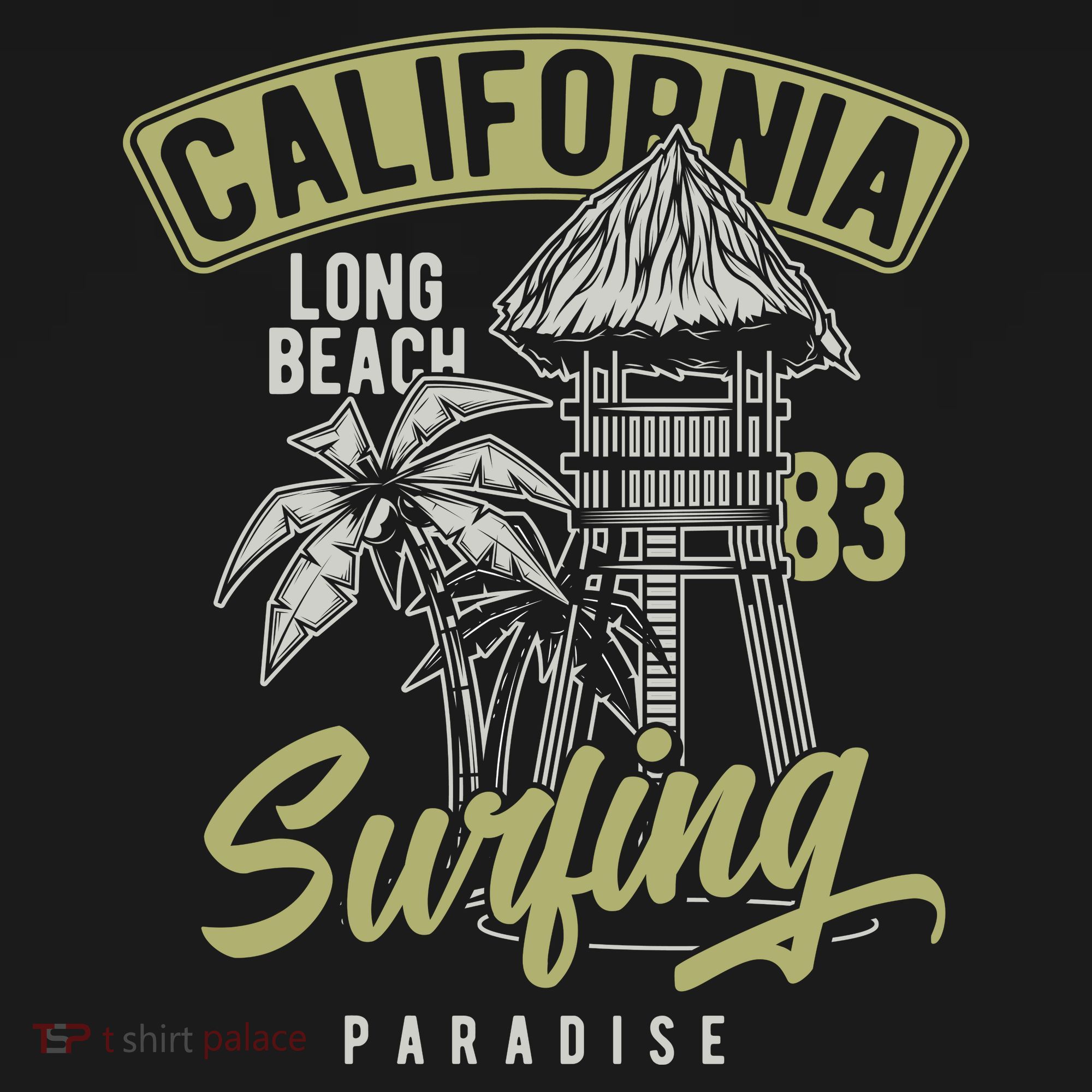 Surfing Long Beach California Button