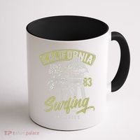 Surfing Long Beach California Coffee Mug thumb 1