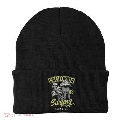 Surfing Long Beach California Beanie
