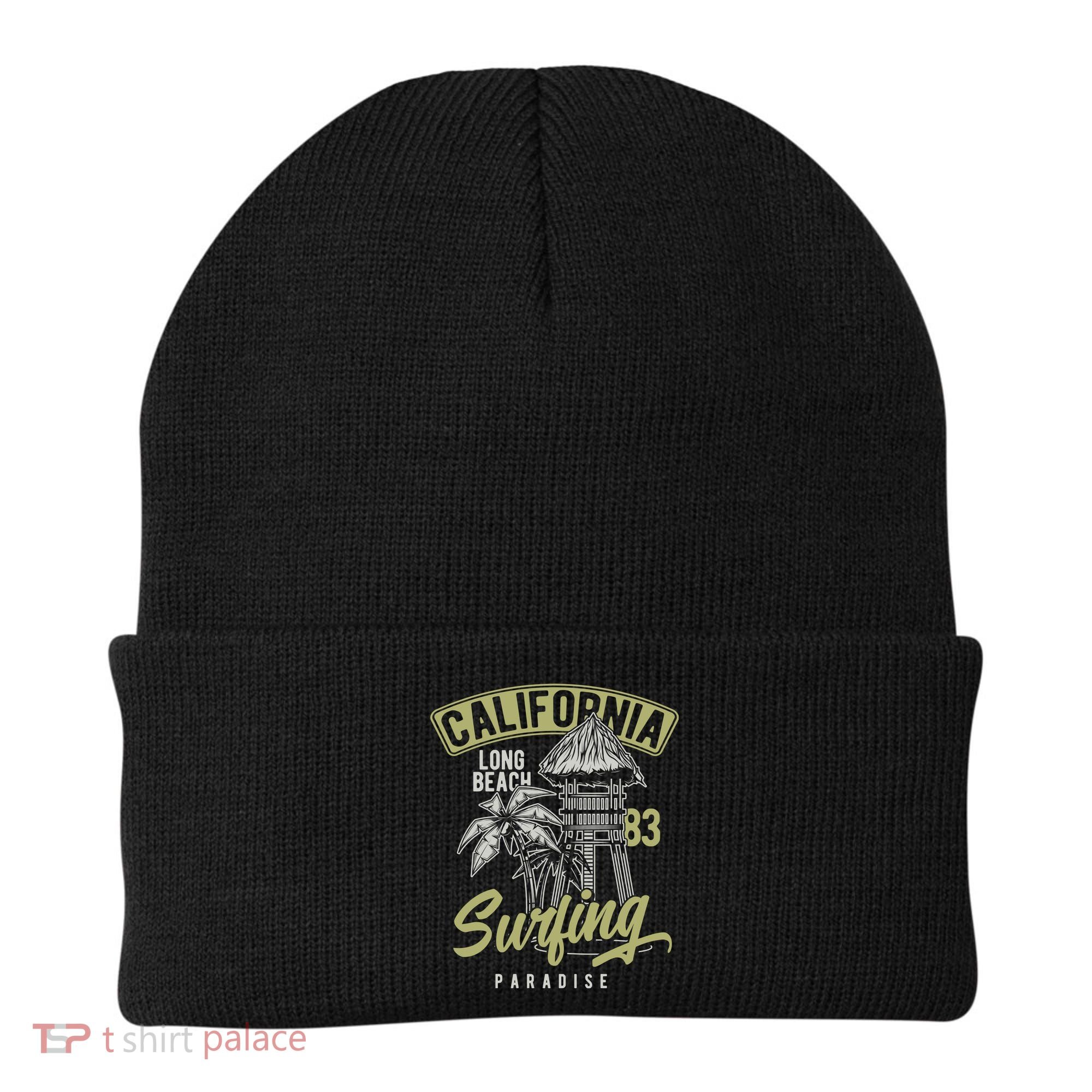 Surfing Long Beach California Beanie