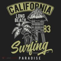 Surfing Long Beach California Beanie thumb 2
