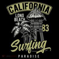 Surfing Long Beach California Women's Hoodie thumb 2