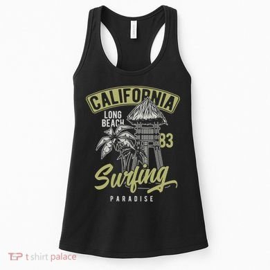 Surfing Long Beach California Women's Tank Top