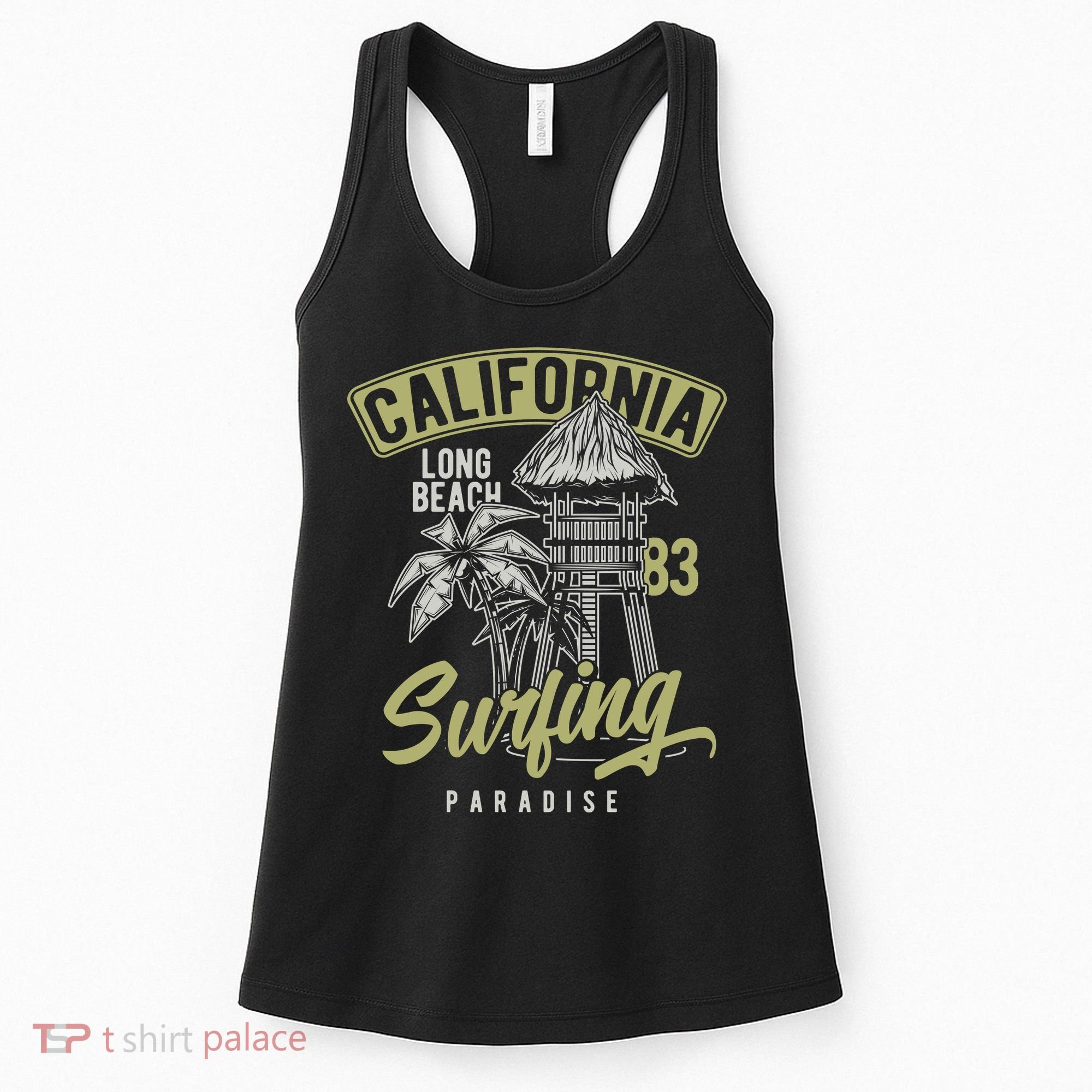 Surfing Long Beach California Women's Tank Top