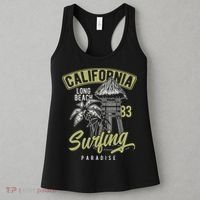 Surfing Long Beach California Women's Tank Top thumb 3