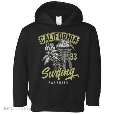 Surfing Long Beach California Toddler Hoodie