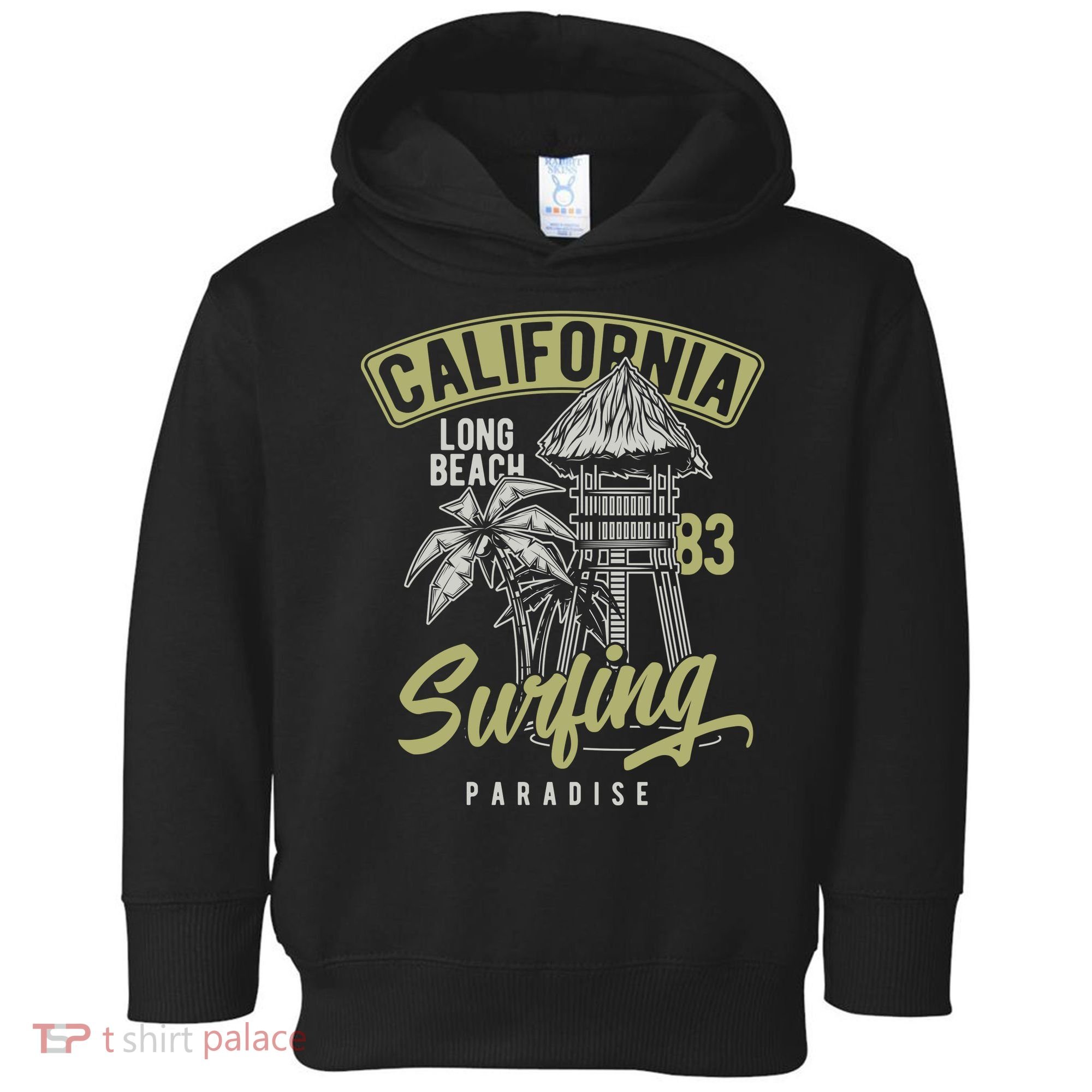 Surfing Long Beach California Toddler Hoodie