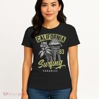 Surfing Long Beach California Women's T-Shirt thumb 4