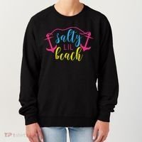 Salty Lil Beach Funny Vacation Women's Sweatshirt thumb 0