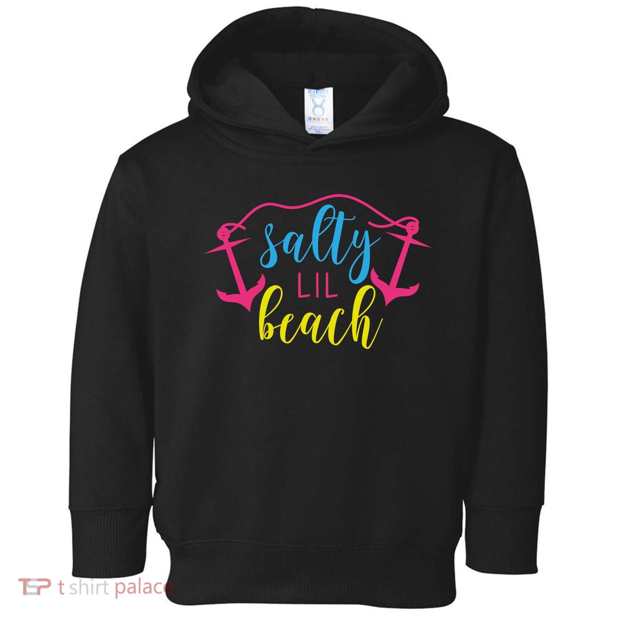 Salty Lil Beach Funny Vacation Toddler Hoodie
