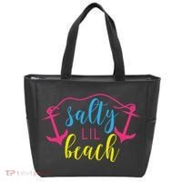 Salty Lil Beach Funny Vacation Tote Bag thumb 0