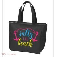 Salty Lil Beach Funny Vacation Tote Bag thumb 3