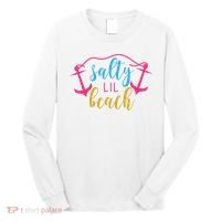 Salty Lil Beach Funny Vacation Long Sleeve Shirt thumb 0