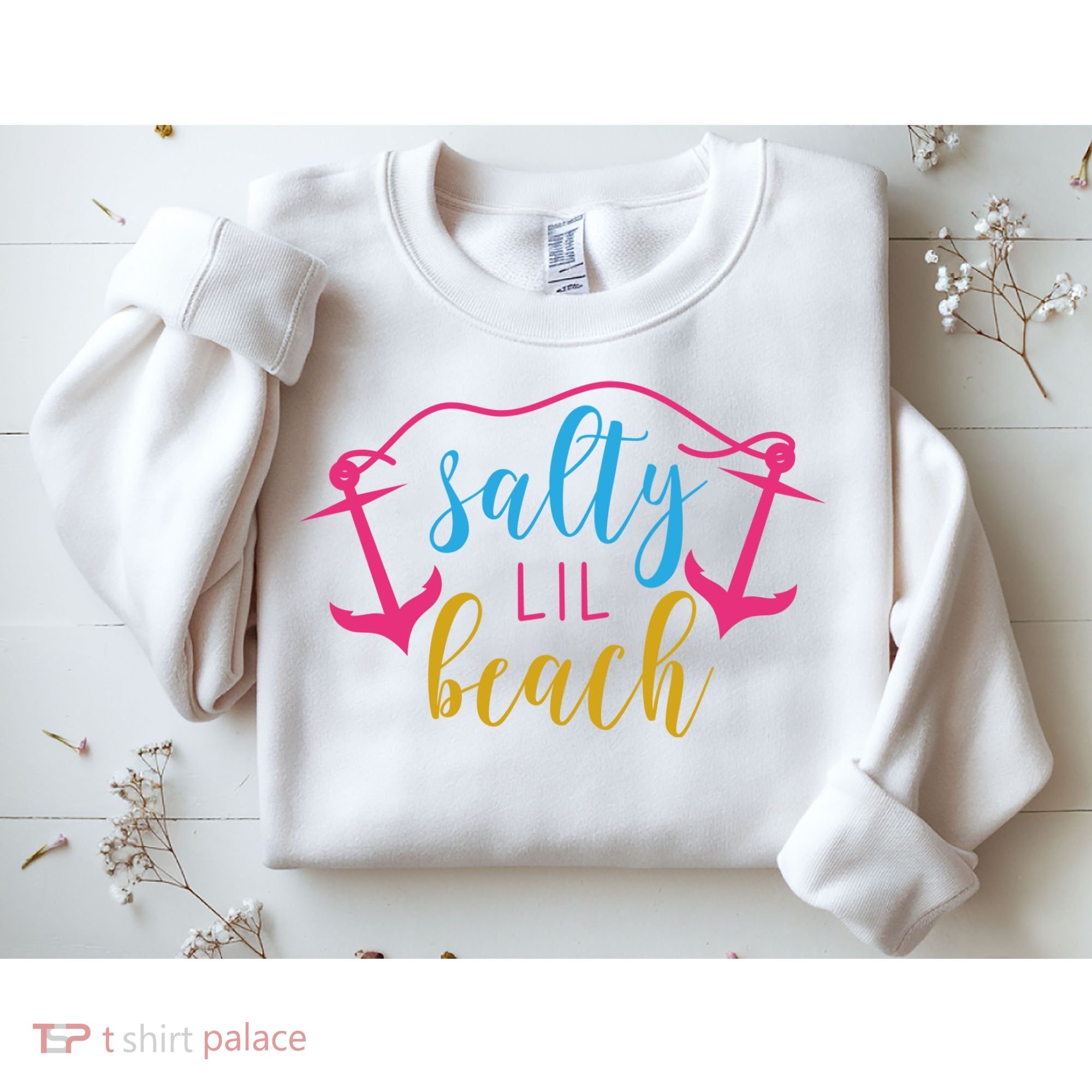Salty Lil Beach Funny Vacation Sweatshirt
