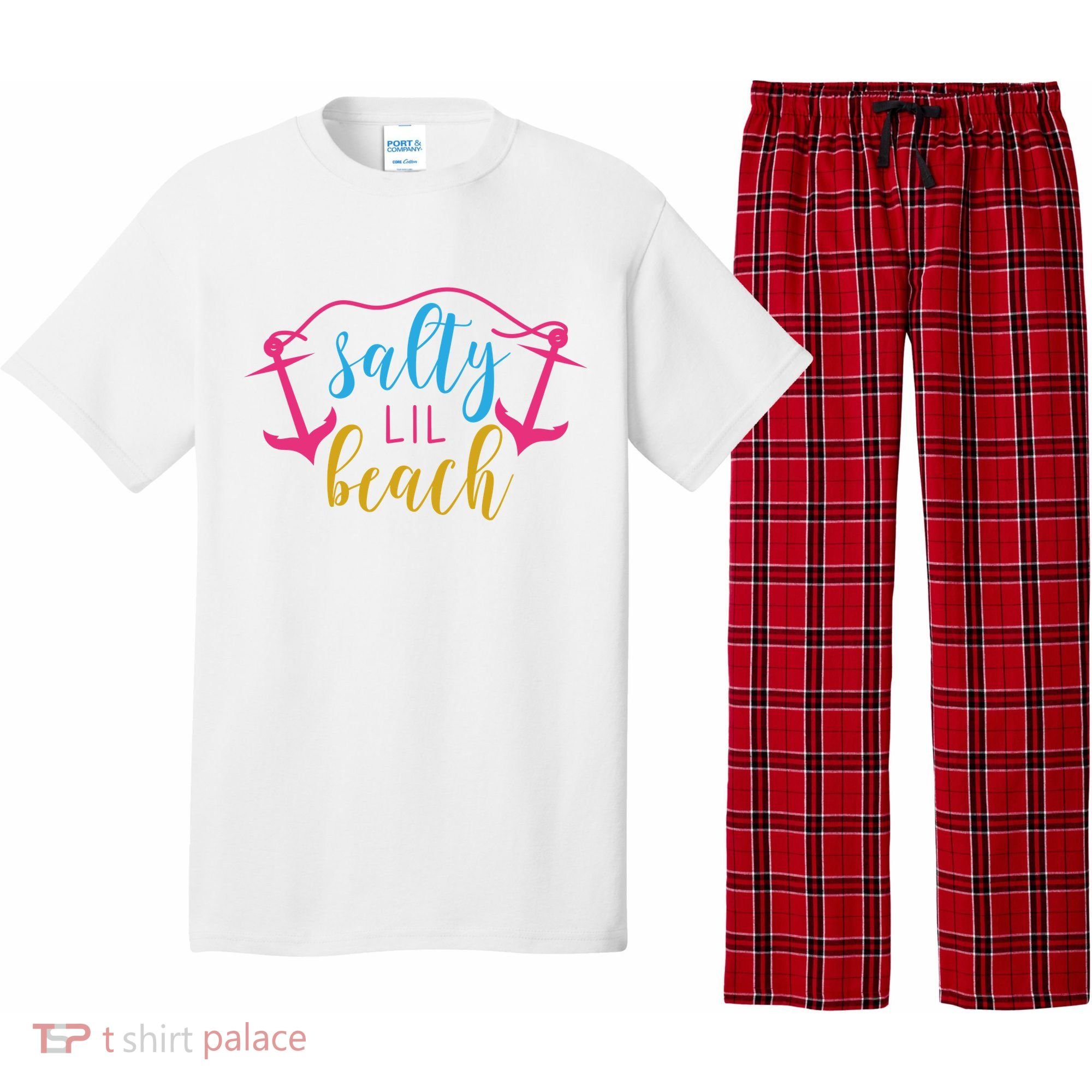 Salty Lil Beach Funny Vacation Pajama Set