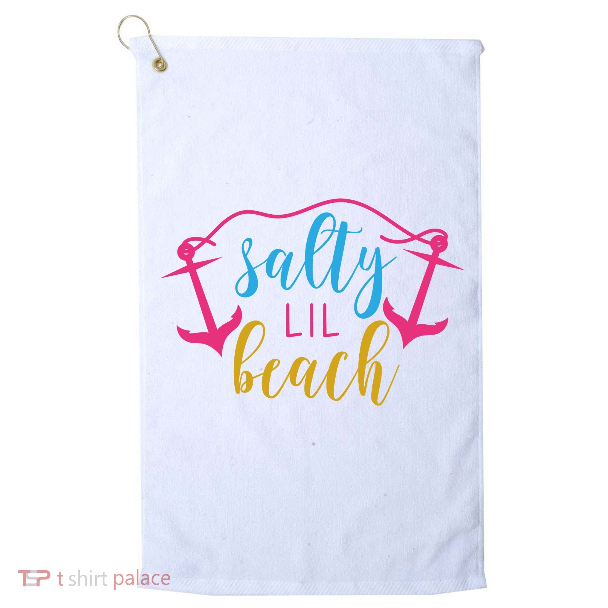 Salty Lil Beach Funny Vacation Golf Towel