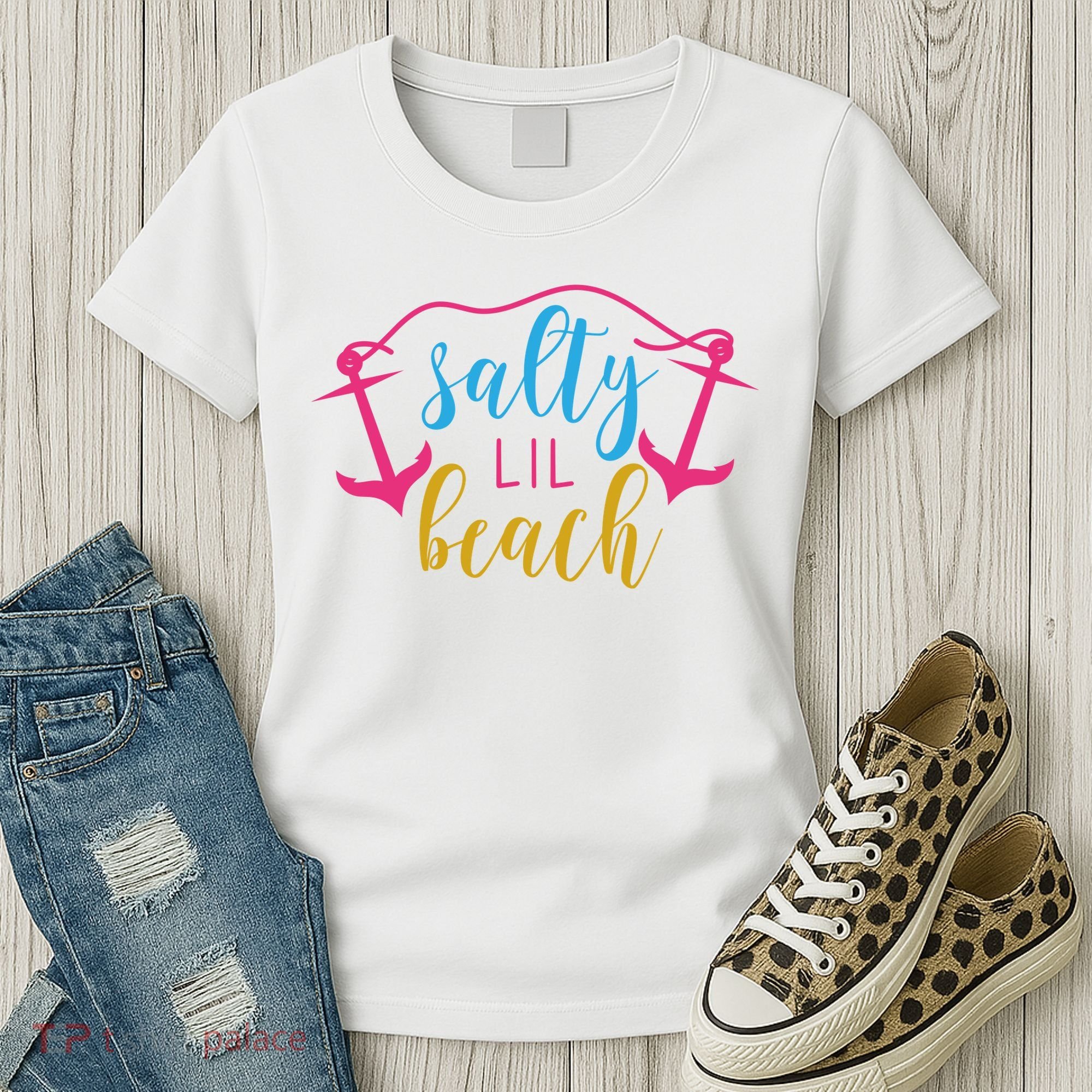 Salty Lil Beach Funny Vacation Women's T-Shirt
