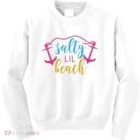 Salty Lil Beach Funny Vacation Kids Sweatshirt thumb 0