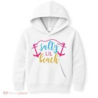 Salty Lil Beach Funny Vacation Kids Hoodie thumb 0